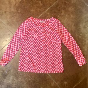 Gap Top Coral Color with White Pattern Size Small